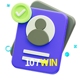 Tornar-se um membro do 107WIN é muito simples